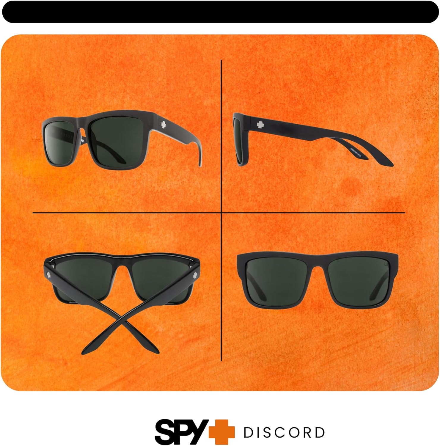Spy Discord Rectangular Sunglasses for Men + BUNDLE with ACCESSORY EYEWEAR KIT - Image 3