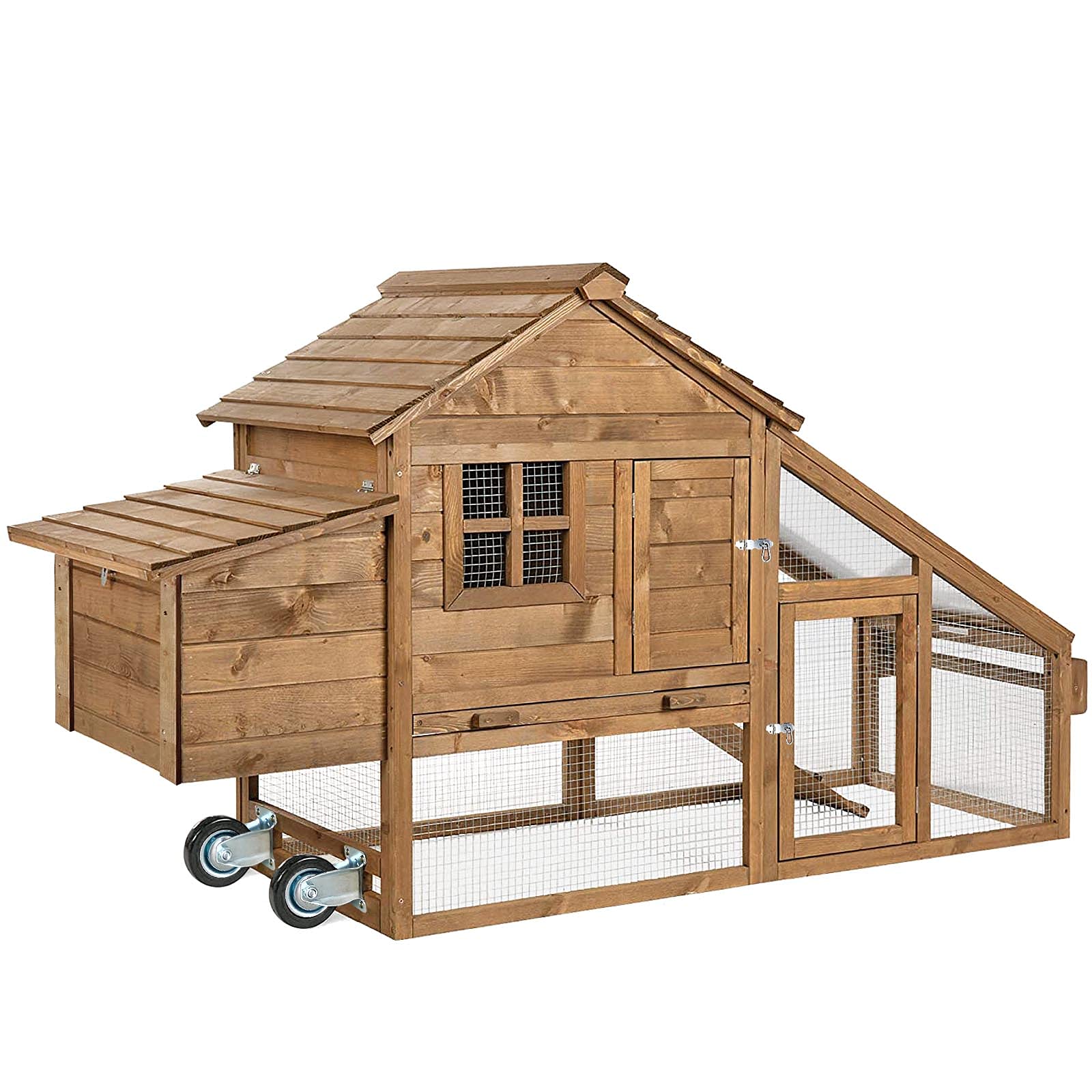 Amazon.co.jp: ポータブル鶏小屋チキントラクター 車輪付き 2-4 