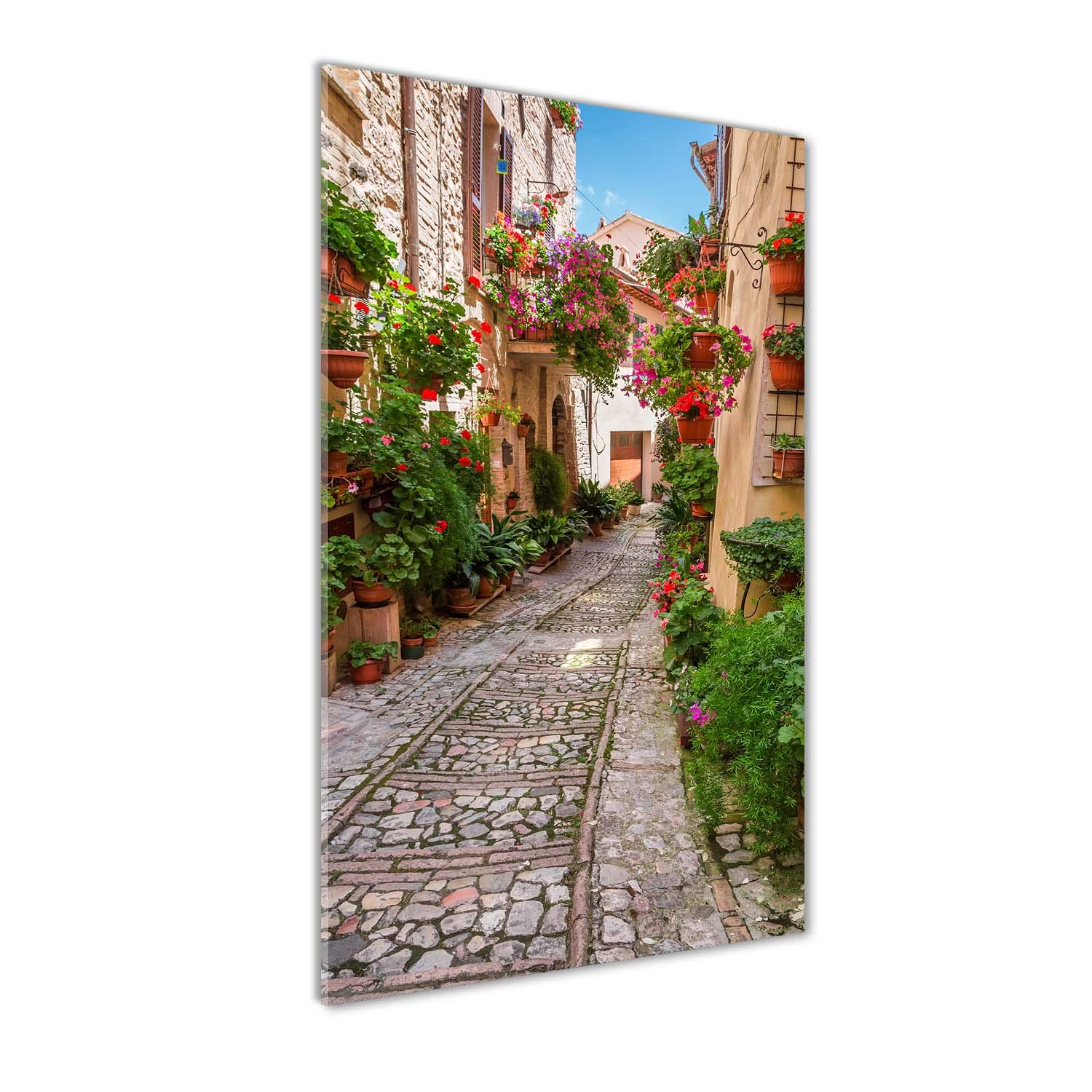 Tulup Impression sur Verre de 50x100 cm Image Tableau Photo décorative panoramique pour la Cuisine et Le Salon - Spectacles et Architecture - Ombrie Italie - Vert