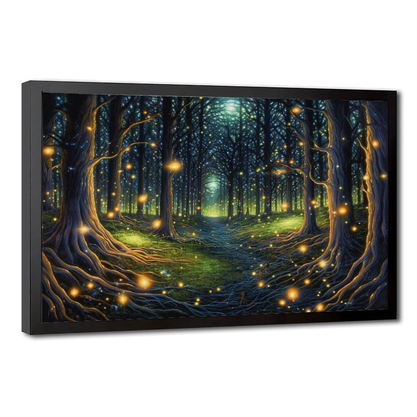 Bareronor Fireflies Forest Poster Canvas Poster Bedroom Decor Landscape Office Room Decor Gift 20" L X 30" W