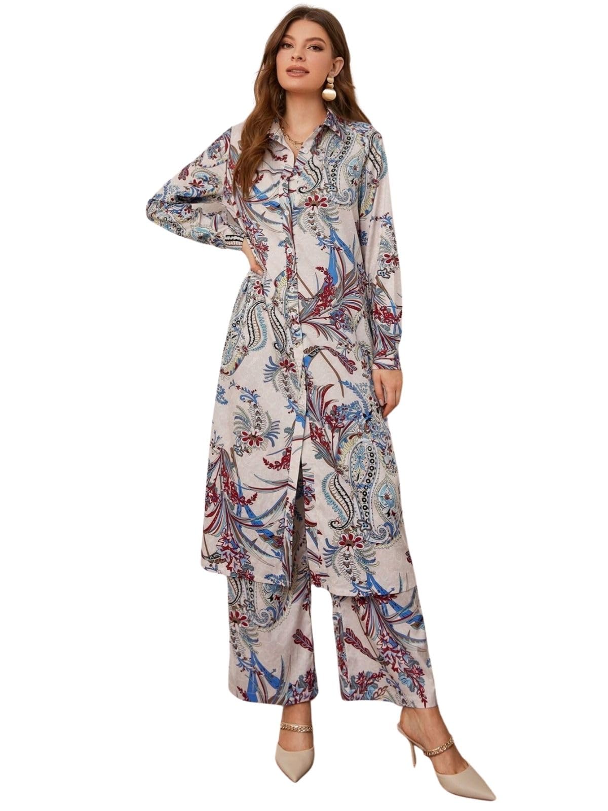 GRECIILOOKS Rayon Floral Regular Stylish | Festive Travel for 3/4 Sleeve Wome...