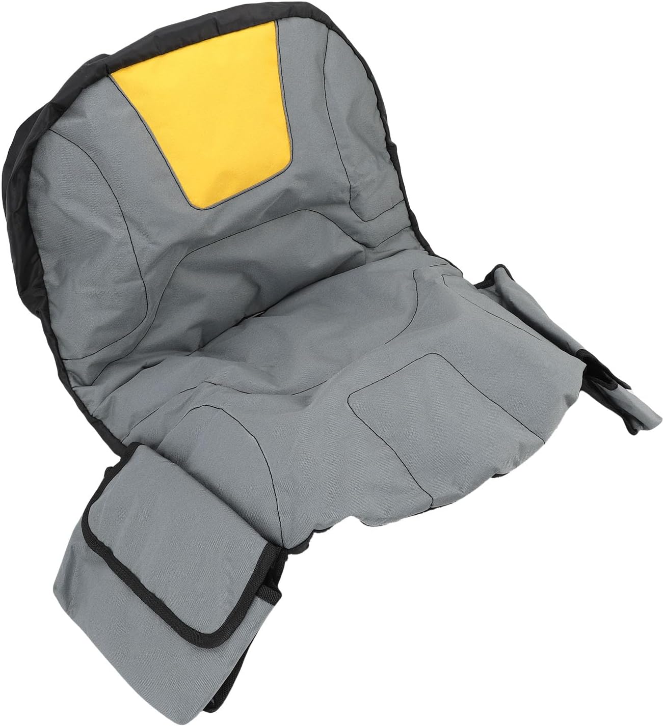 Pilipane Riding Grass Mower Seat Cover Durable Adjustable Tractor Seat Protector for Lawn Mowers Tractors 600D Oxford Fabric 48x40x35cm (Gray Yellow)