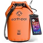 Earth Pak Waterproof Dry Bag - Roll Top Waterproof Backpack Sack Keeps Gear Dry for Kayak with Waterproof Phone Case