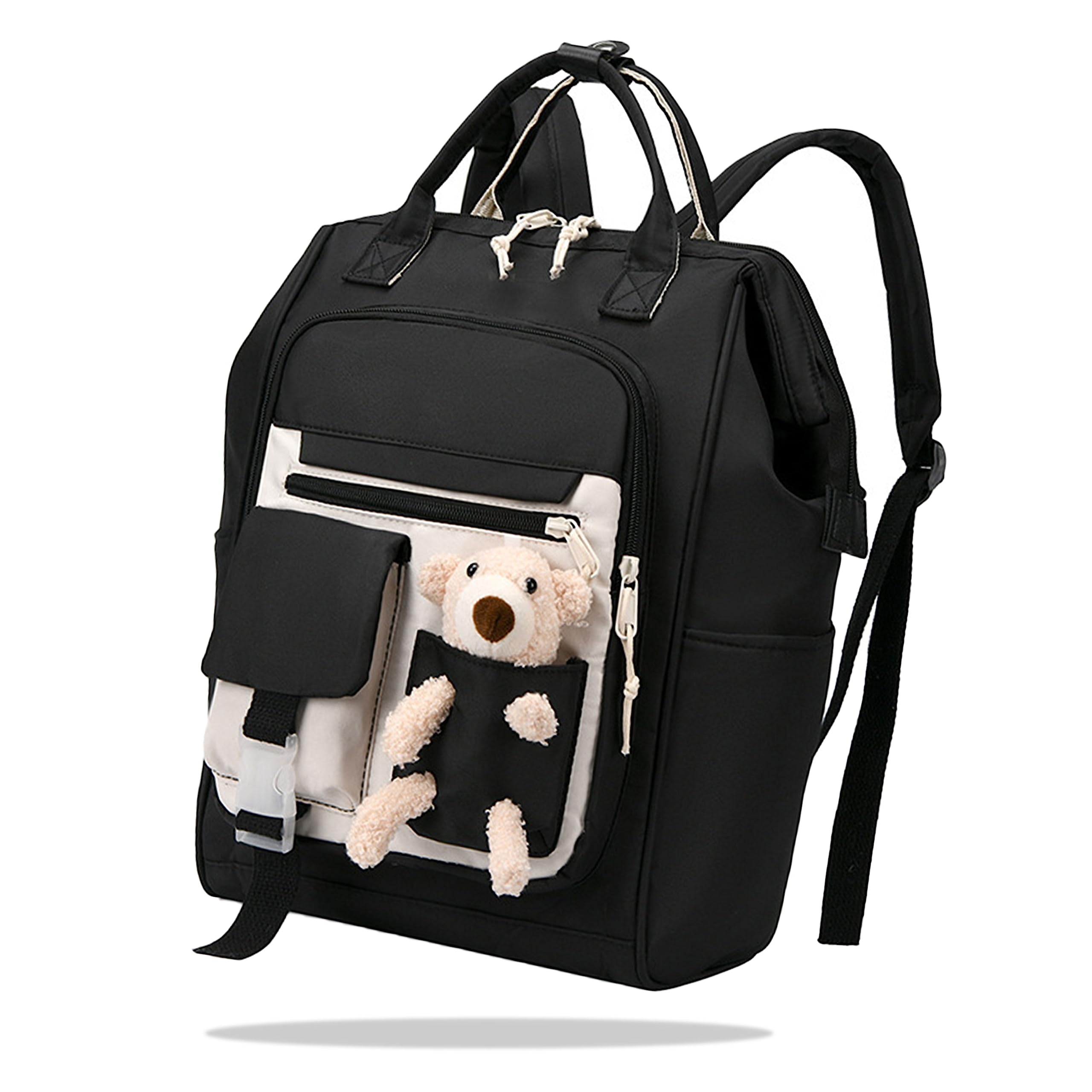 Bembika Diaper Bags For Mom And Dad Kids Diaper Bags For Travel Backpack With Teddy For Multi-Function Waterproof And Large Capacity-image-21