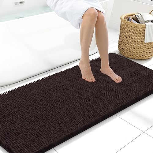 Miniatura 44 de Arotive Alfombras de Baño 30x20, Alfombras de Baño de Chenilla Shaggy Extra Suaves y Absorbentes, Lavables a Máquina con Respaldo de Goma