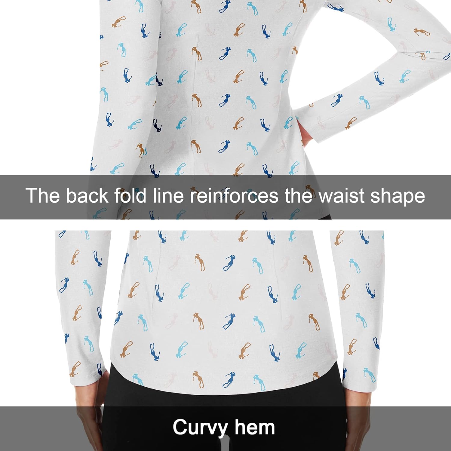 Soneven Women's Quarter Zip Polo Collared Golf Shirt Moisture Wicking Shirts Slim Fit for Casual Work - Image 5