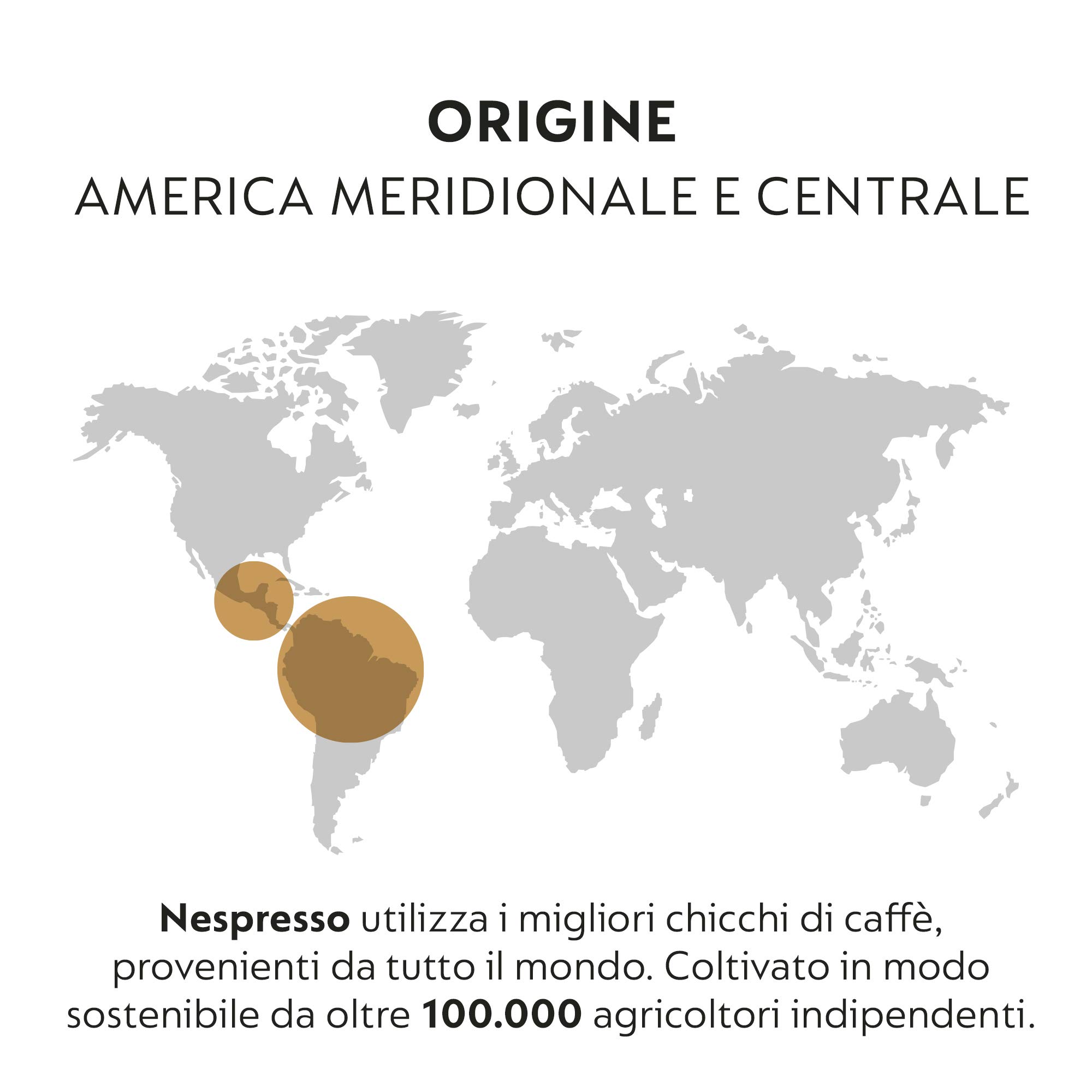 CAPSULE NESPRESSO ORIGINALI - Selezione Balanced con Caffè Decaffeinato da 100 Capsule Nespresso Caffè, Intensità da 4 a 10 (su 13), Linea Original, Capsule Riciclabili Nespresso