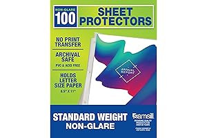 Samsill Premium Page Protectors for Clear and Glare-Free Display