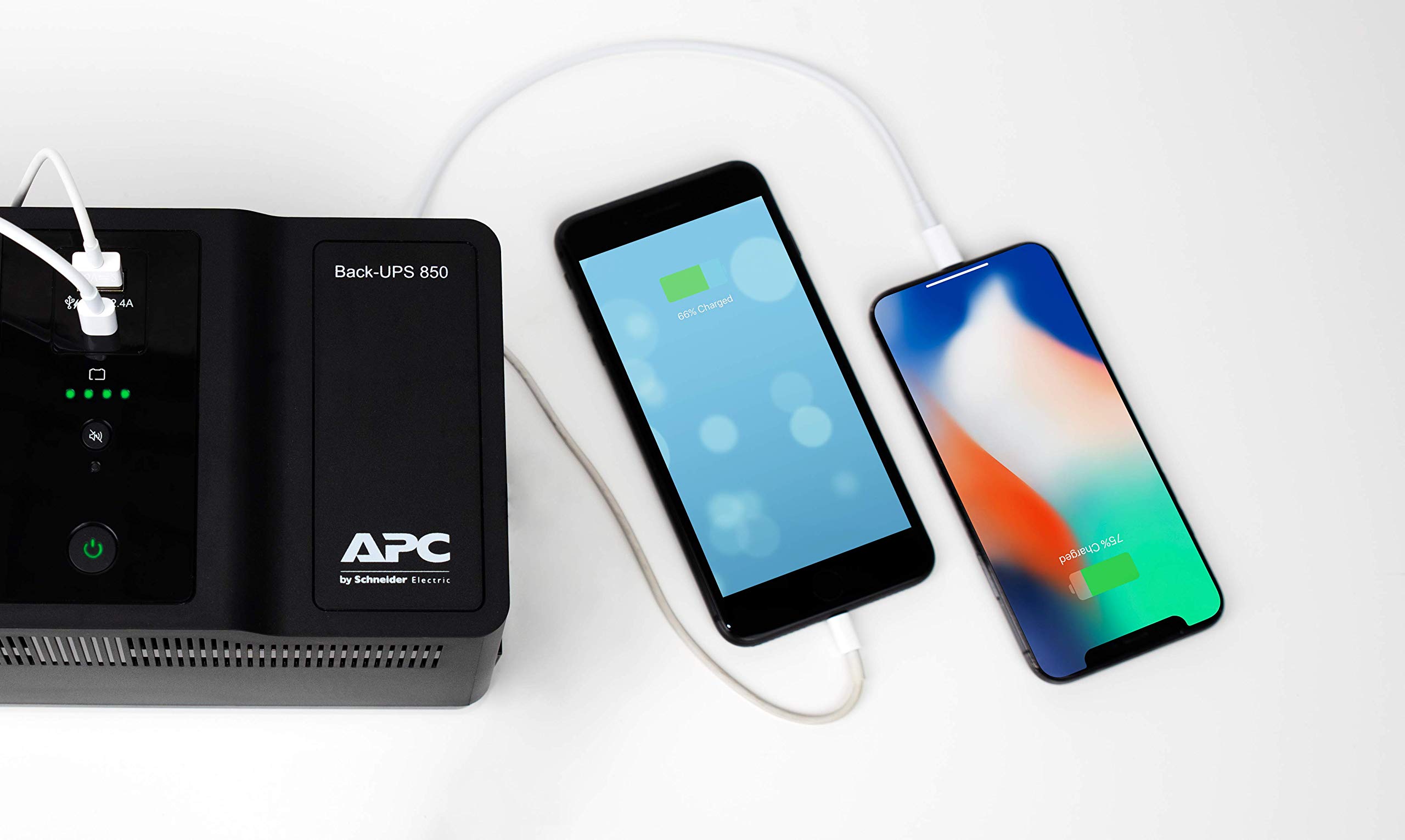 APC Back-UPS ES - BE850G2-SP - SAI de 650VA (con 8 Tomas schuko, y con un Puerto de Carga USB A y C)