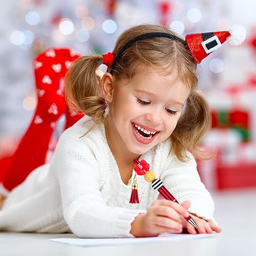 Miniatura 5 de Colarr 12 juegos de bolígrafos de cuentas de Navidad a granel de Halloween con cuentas de colores, cierres de borlas y bolígrafos de cuentas, kit de