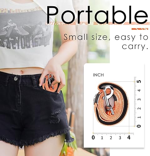 Miniatura 7 de FURMYLOVE Correas de perro con patrón floral y mango suave, correa ligera de 5 pies con estampado de flores para cachorros, perros pequeños y