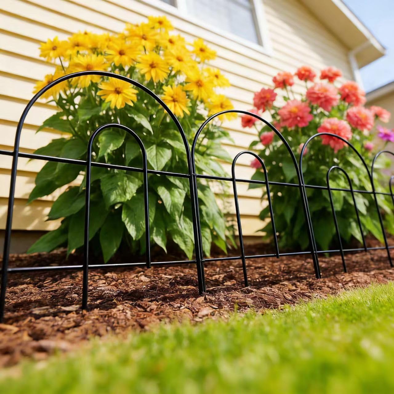 ZENY 35 Pack Decorative Garden Fence Fencing, 50 Ft(L) x 18in(H) Patio Fence Garden Borders for Dog, Rustproof Metal Wire Panel, Outdoor Landscape Panel, Small Animal Barrier