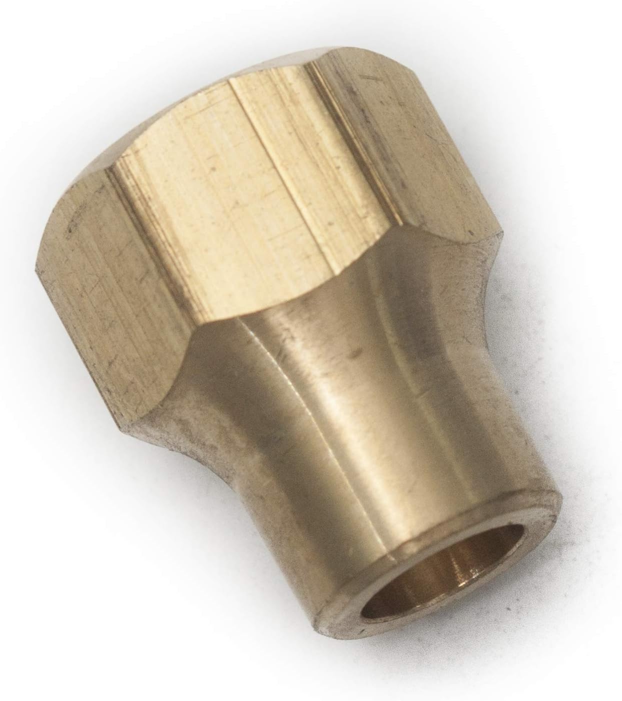 LTWFITTING Brass 3/8" OD 45 Degree Flare Long Forged Nut,Flare Tube Fitting(Pack of 5)