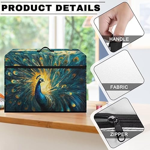 Miniatura 244 de Mumeson Cubierta antipolvo para máquina de coser de gatos negros con flores, para la mayoría de máquinas de coser estándar, plegable, duradera