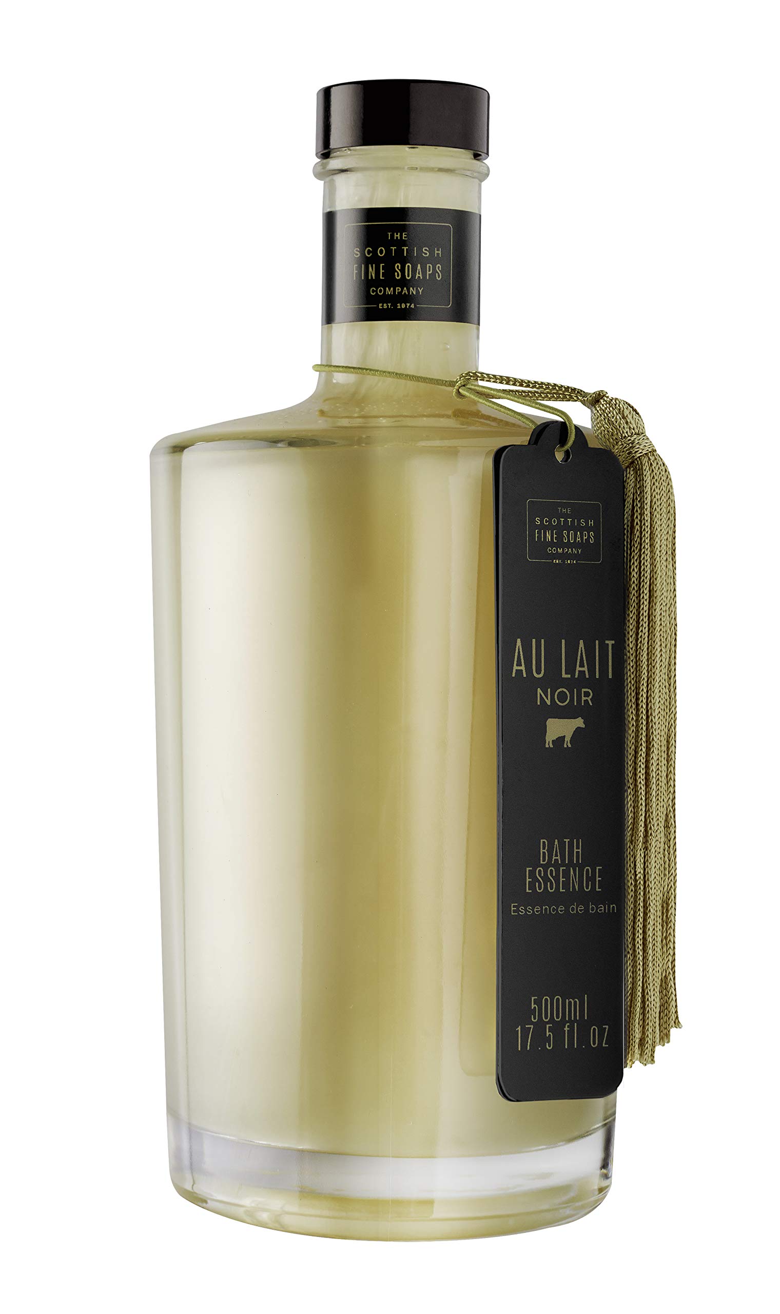 Scottish Fine Soaps Au Lait Noir Bath Essence in Glass Bottle