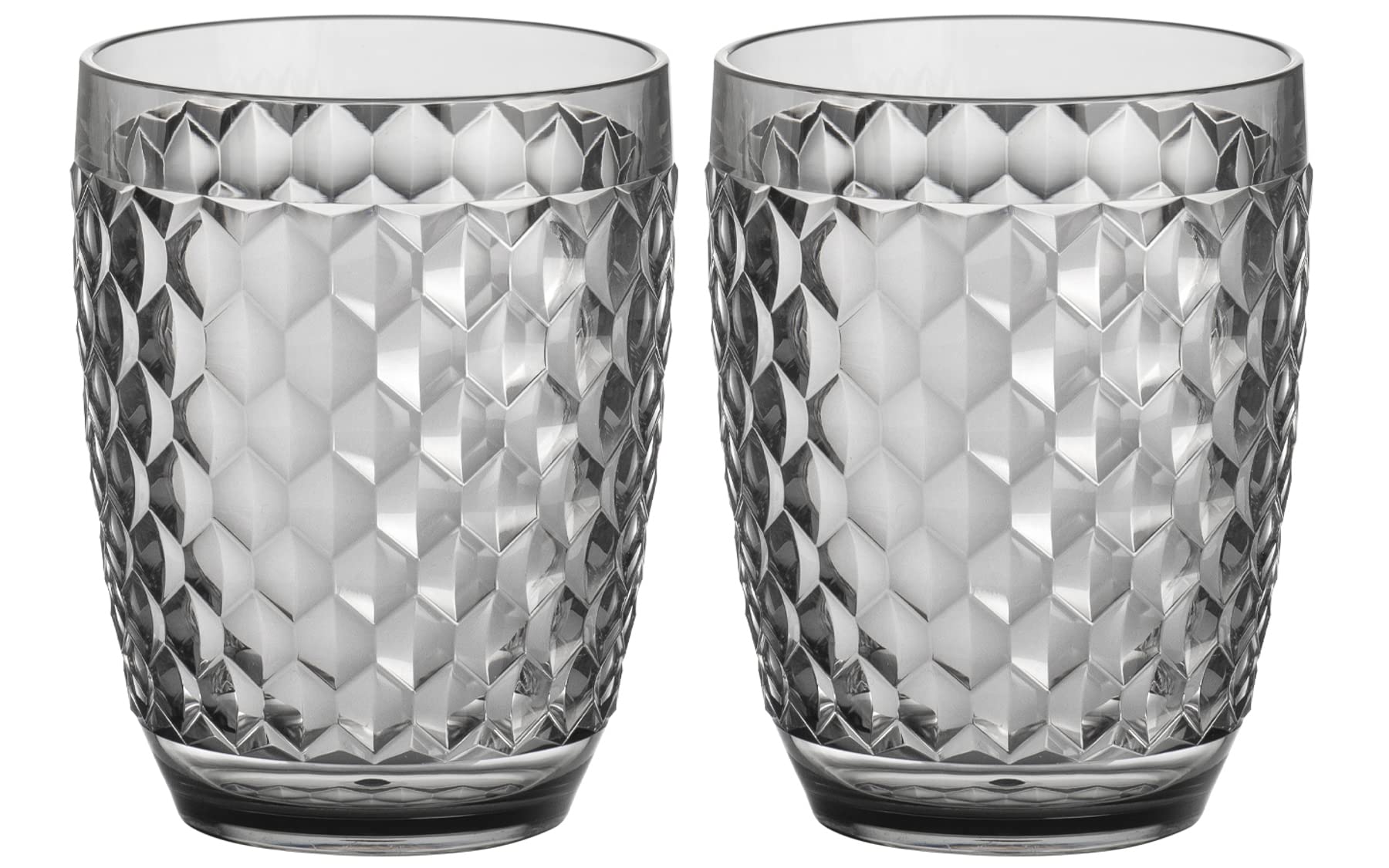 BRUNNER Wassergläser Set Coralux – elegante Bootsgläser, Outdoor 35 cl, transparent