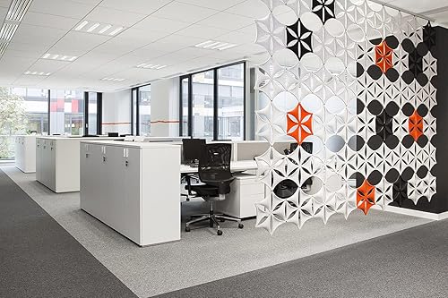 Miniatura 4 de OSHIYINN 3D Flower Venus 14 x 12 pulgadas, panel divisor de habitación para colgar, superficie de fibra de fieltro, tablero de fibra de poliéster de