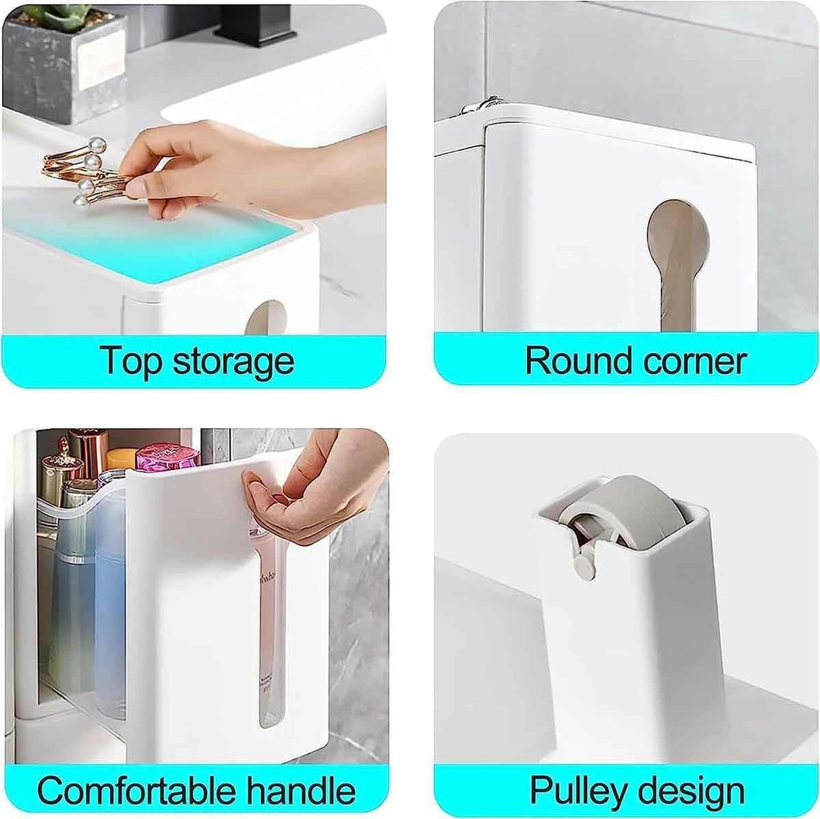 Cajones de almacenamiento apilables independientes, gabinete de piso de esquina de 2/3/4 niveles, gabinete de almacenamiento de baño pequeño para cocina, Sala de estar, g