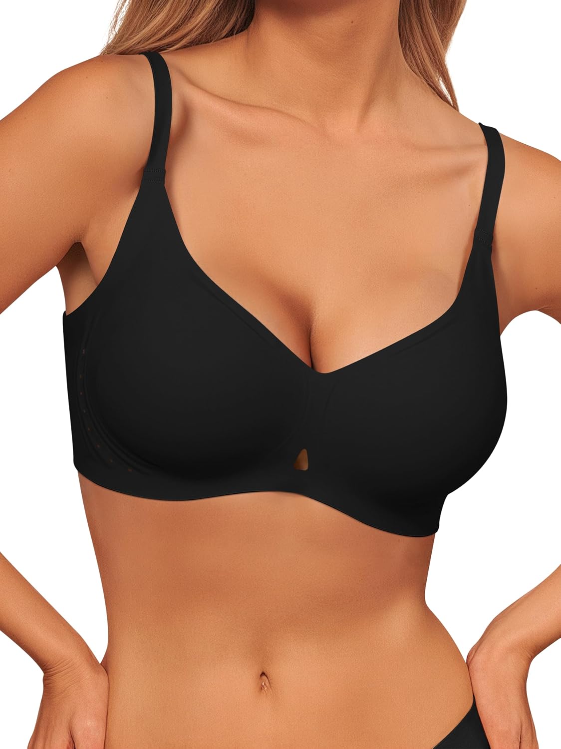 Wireless Push Up Bras Full Coverage No Underwire Seamless T Shirt Bra Everyday Sleep Jelly Bras for Older Women