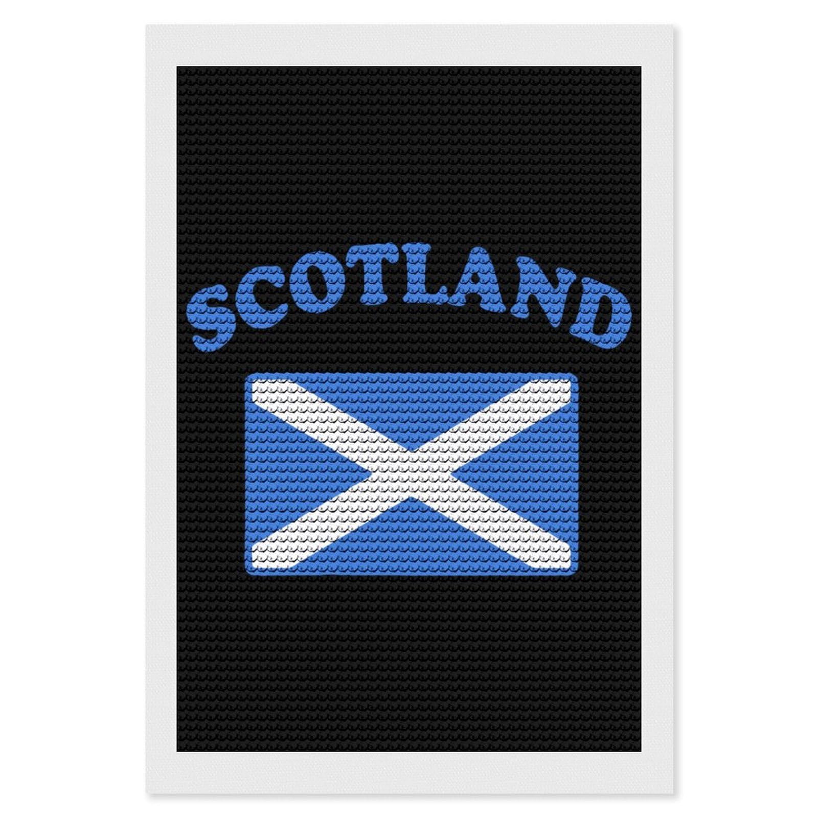 Nclqvjxzkhw Style Flag Of Scotland Diamond Art Painting For Adult Round Diamonds Pictures Arts Crafts Home Wall Decor 8"X12"