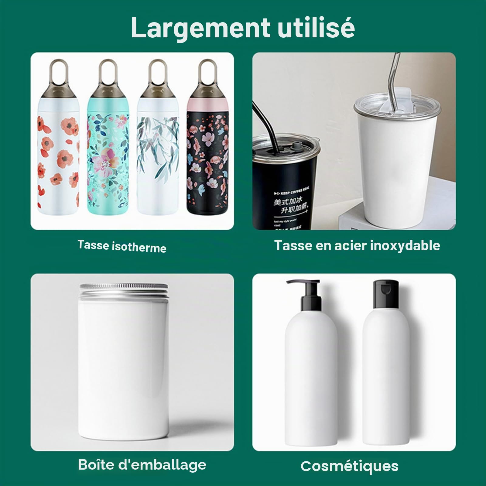 20PC Film d'Emballage Rétractable Pour Sublimation,Film Rétractable de Transfert de Chaleur en PET,Films Thermorétractables de Tasse,Films de Sublimation Thermorétractables pour Gobelets,127 * 257MM