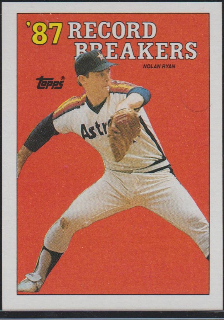1988 Topps Nolan Ryan Astros Record Breaker Baseball Card #6 at Amazon's  Sports Collectibles Store
