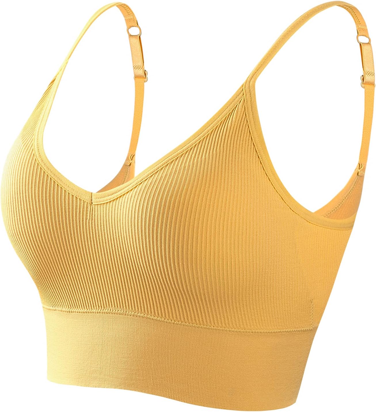 Sports Bras for Women Low Back Sleep Bra Seamless Without Steel Ring V Neck Cami๏ผEveryday Bra for Women