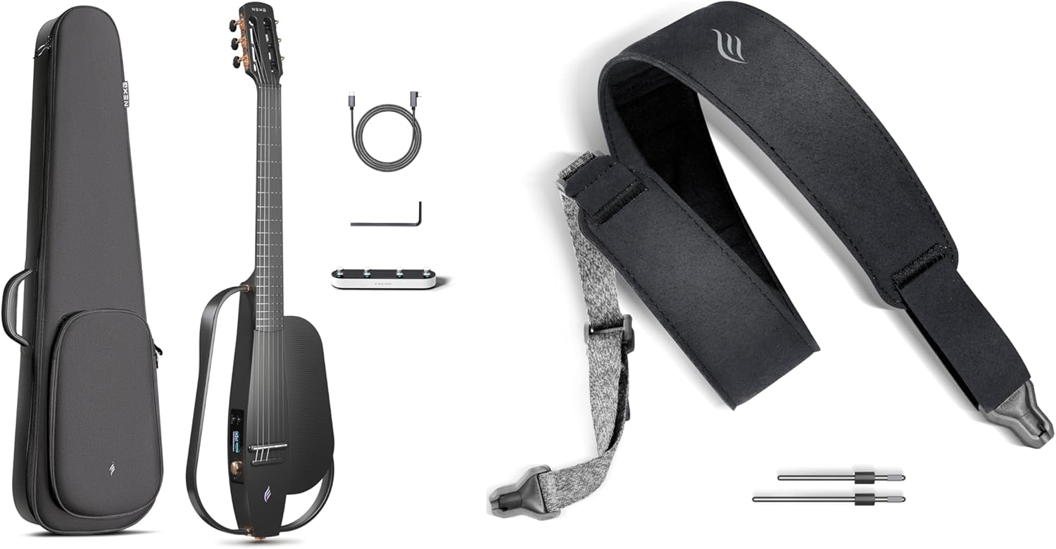 Enya Acoustic-Electric Carbon Fiber Classical Nylon String Travel Guitar NEXG 2N Smart Acustica Electric Guitarra & Magnetic Strap