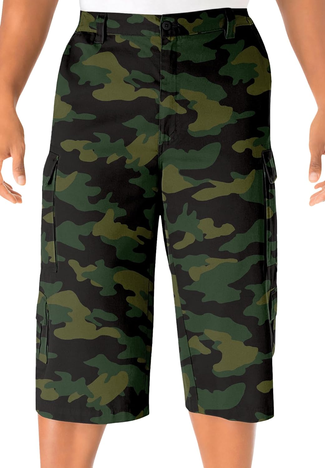 KingSize Men's Big & Tall 17" Side Elastic Cargo Shorts