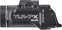 Vista 5 de Streamlight 69402 TLR-7 X sub - Luz táctica para armas de 500 lúmenes, diseñada exclusiva y únicamente para pistolas subcompactas selectas con riel