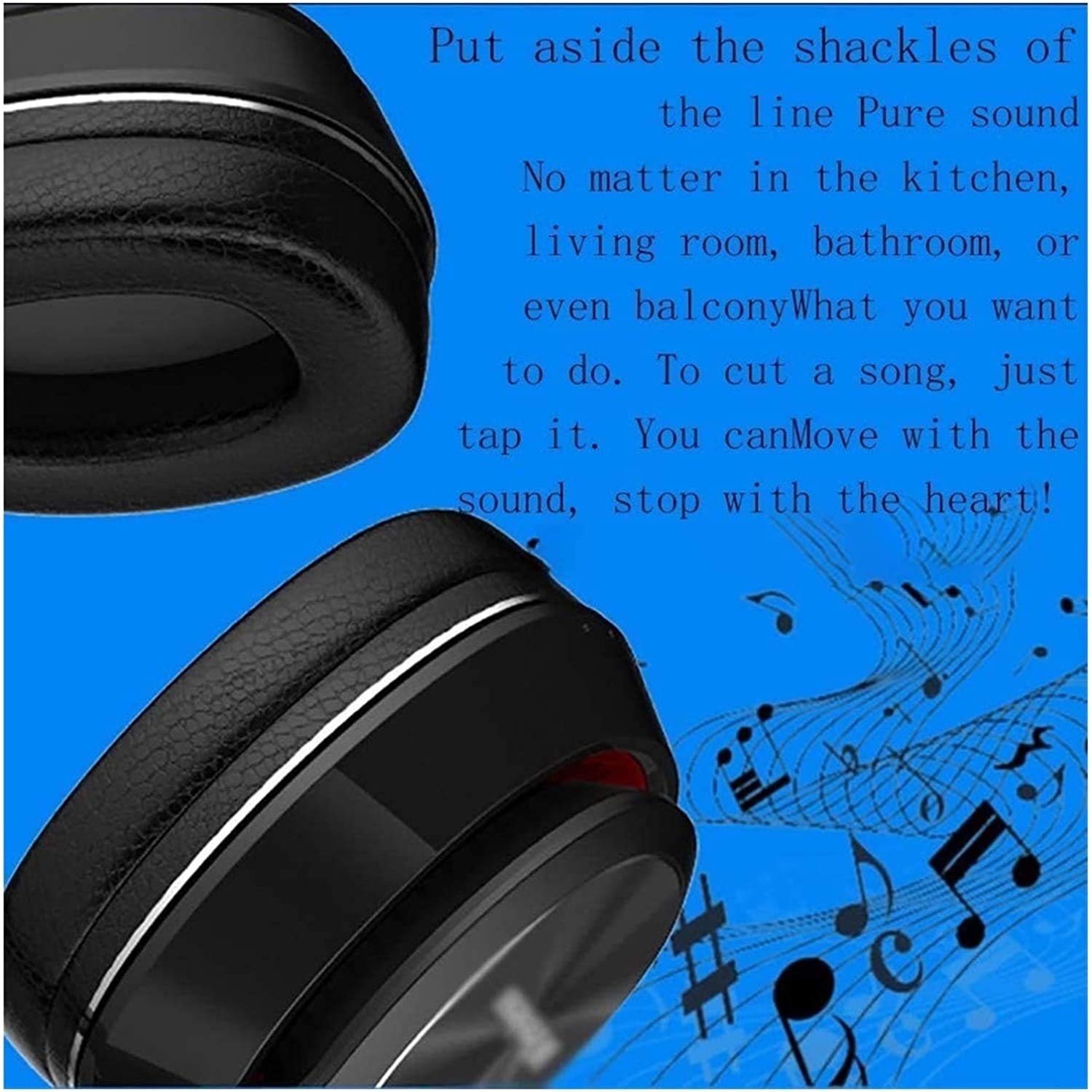 Cuffie on-Ear con Microfono, Cuffie per Bassi Stereo Leggero, Cuffie Wireless Portatili per Smartphone Tablet Laptop Computer (Color : White)
