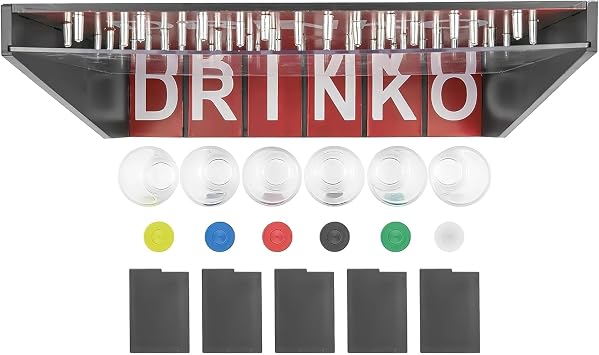 Fairly Odd Novelties DRINKO Drinking Game - Social Shot Glass Party Fun for Groups & Couples - Multicolor, Glass Shots, Durable Board with Metal Pegs - The Ultimate Party Starter!