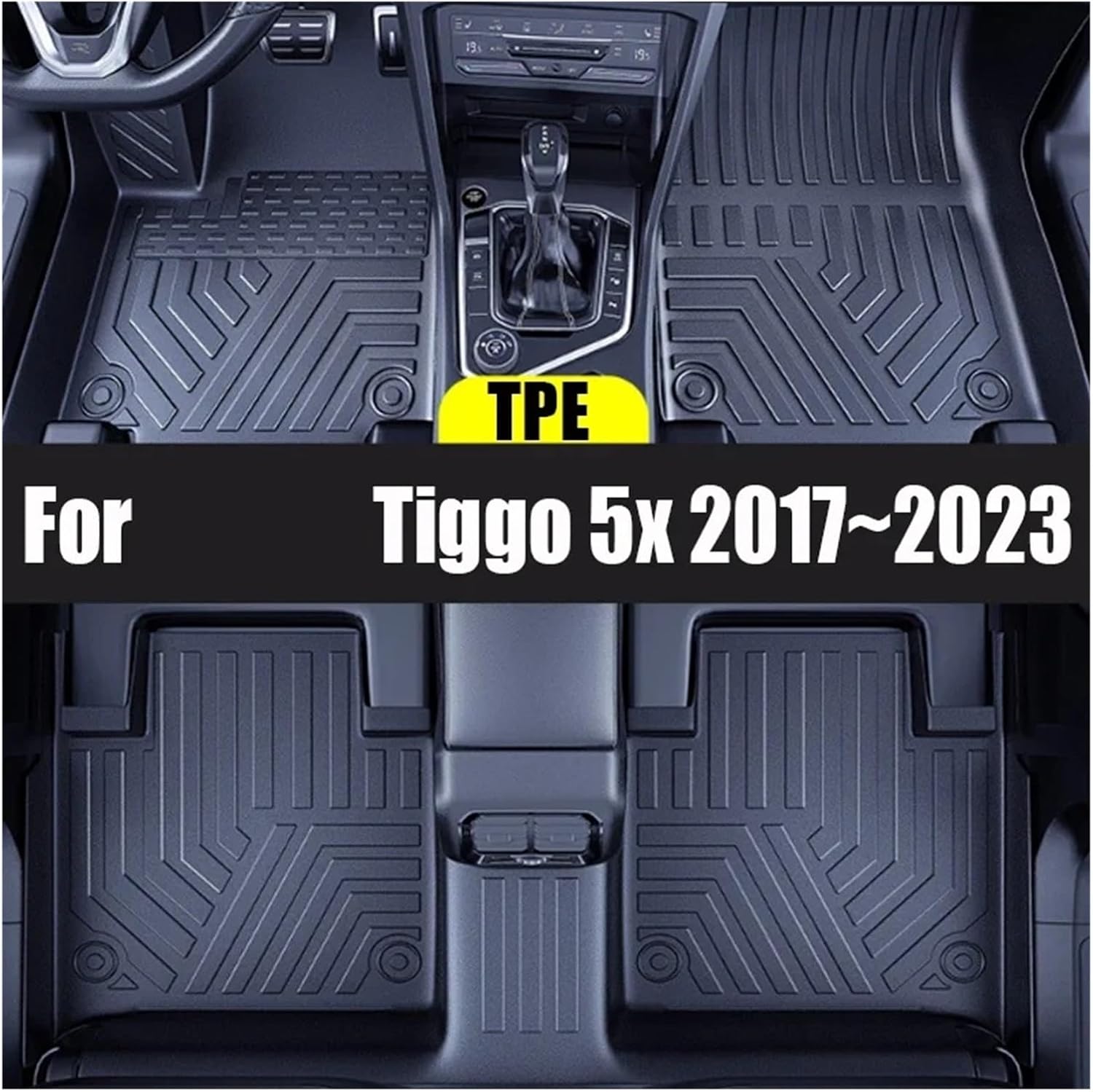 Compatible with Geely Zeekr 007 CS1E 2023 2024 2025 Car TPE Floor Mats Mud Carpet Foot Pad Full Set Rug Tappeto Accessories