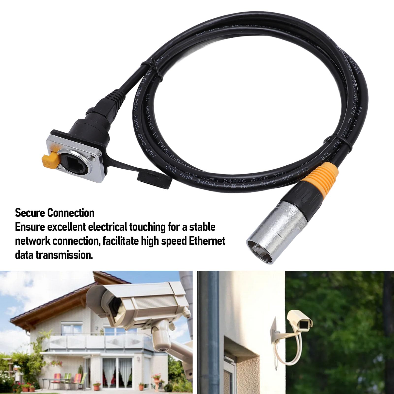 Câble d'Extension Ethernet STP RJ45 Mâle vers Femelle, Conception Étanche Connexion Stable Adaptateur Réseau LAN pour Routeurs Commutateurs Caméras (1.km/4.adjectif)