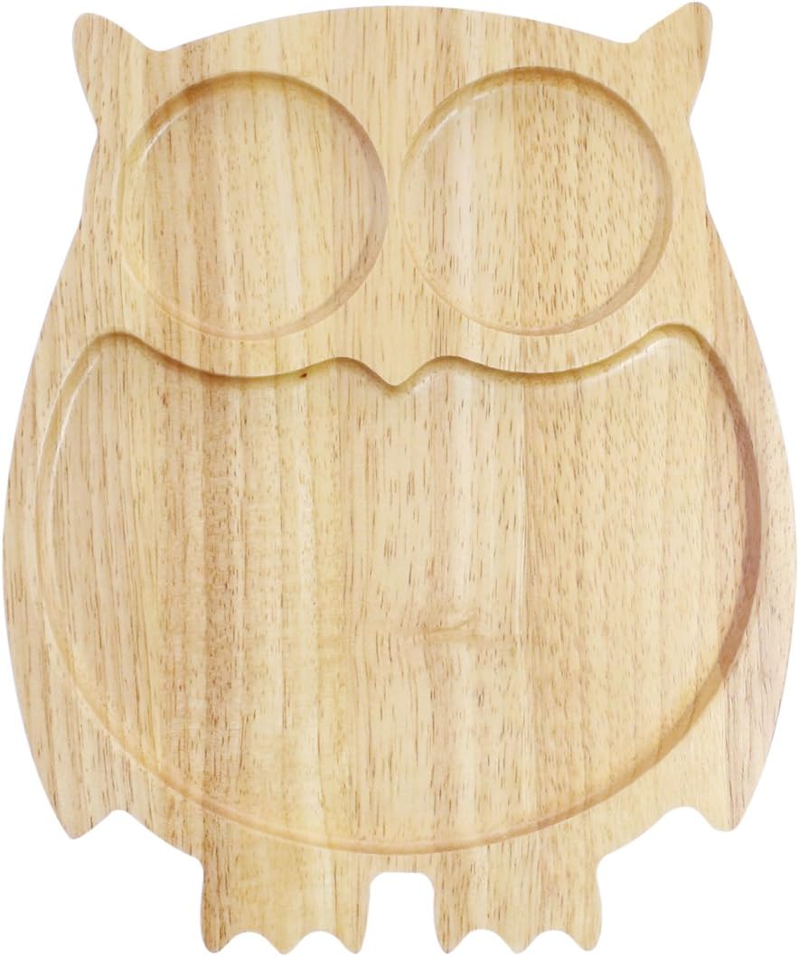 Decorative Wooden Serving Tray Platter- Owl