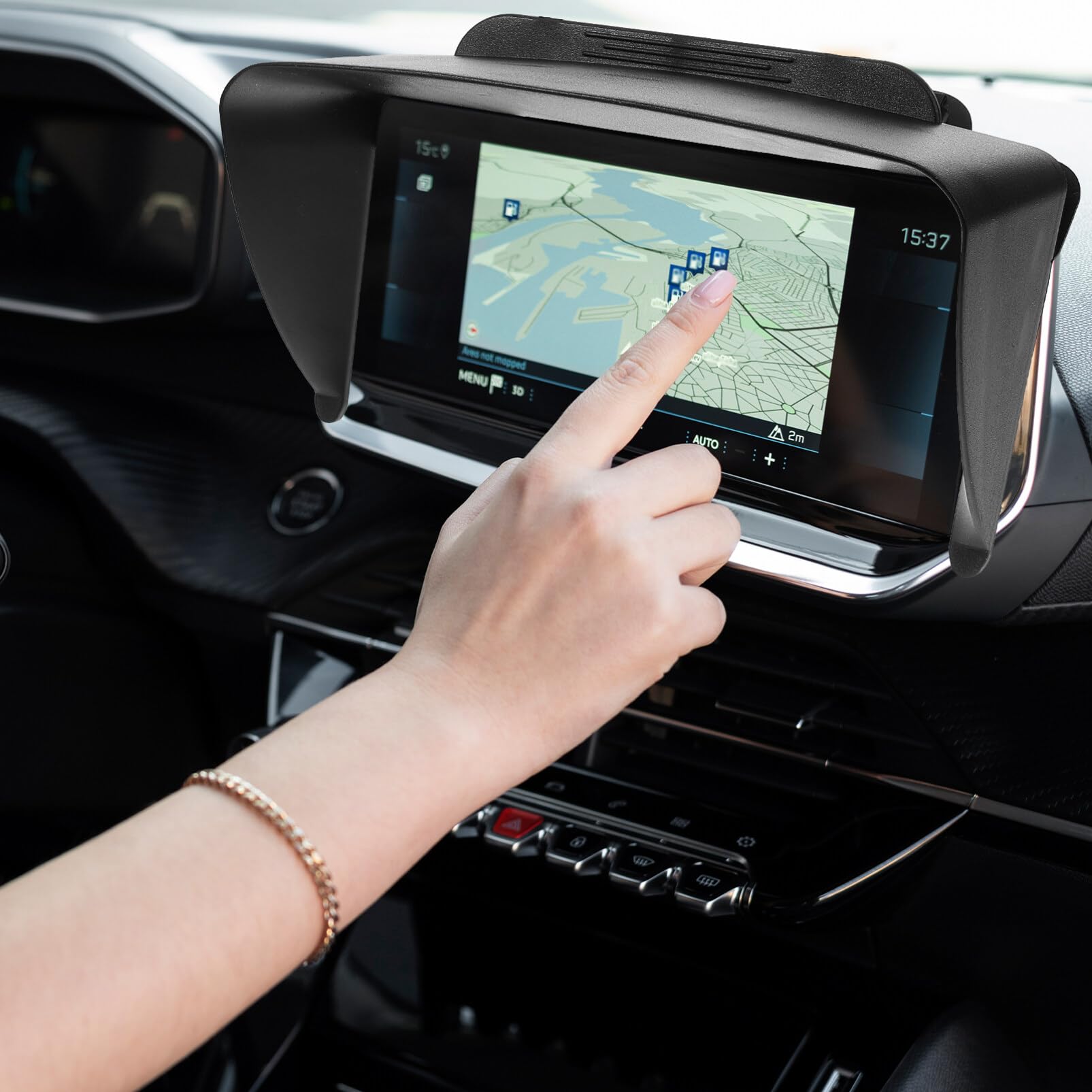 SOLUSTRE Parasol GPS de 7 pulgadas para navegación de coche, parasol para navegación automotriz
