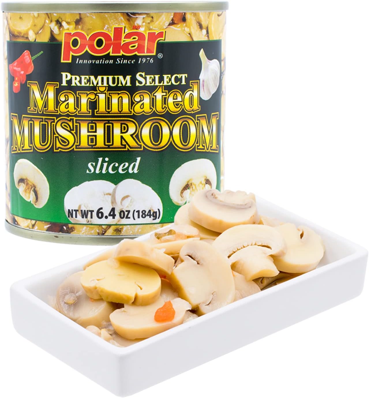 MW Polar Premium Select Sliced Marinated Mushrooms 6.4oz (Pack of 12)