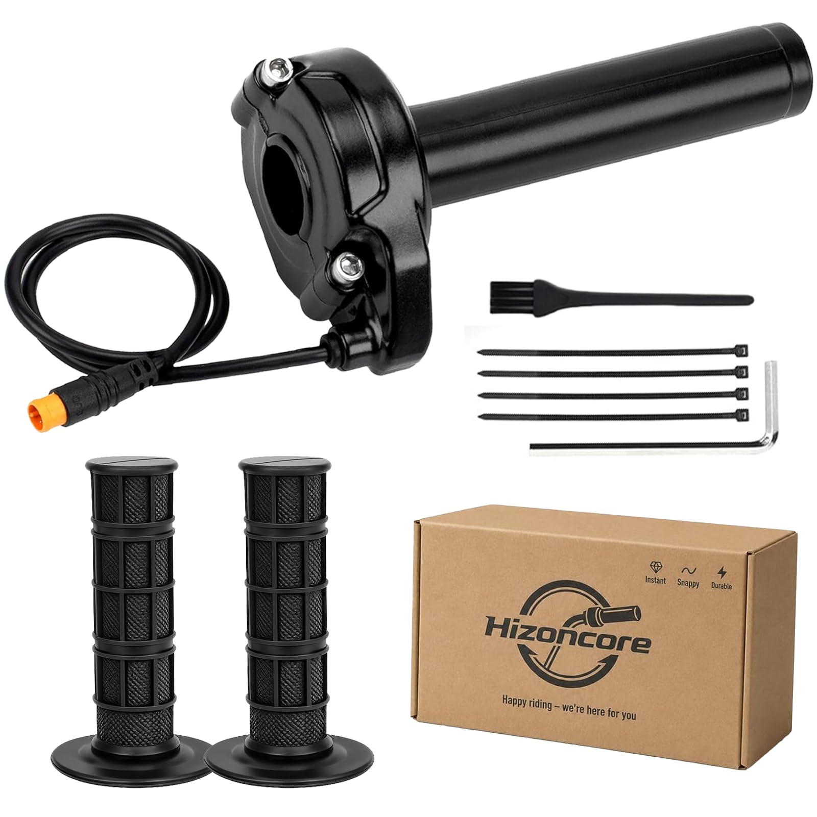 Ebike - Acelerador de giro completo para Macfox, kit de agarre del acelerador estilo Surron de 3 pines, 12 V-72 V, compatible con HappyRun Freego Heybike Electric Dirt Bike