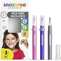 Vista 11 de Snazaroo Juego de 5 pinceles de pintura facial, monocromáticos