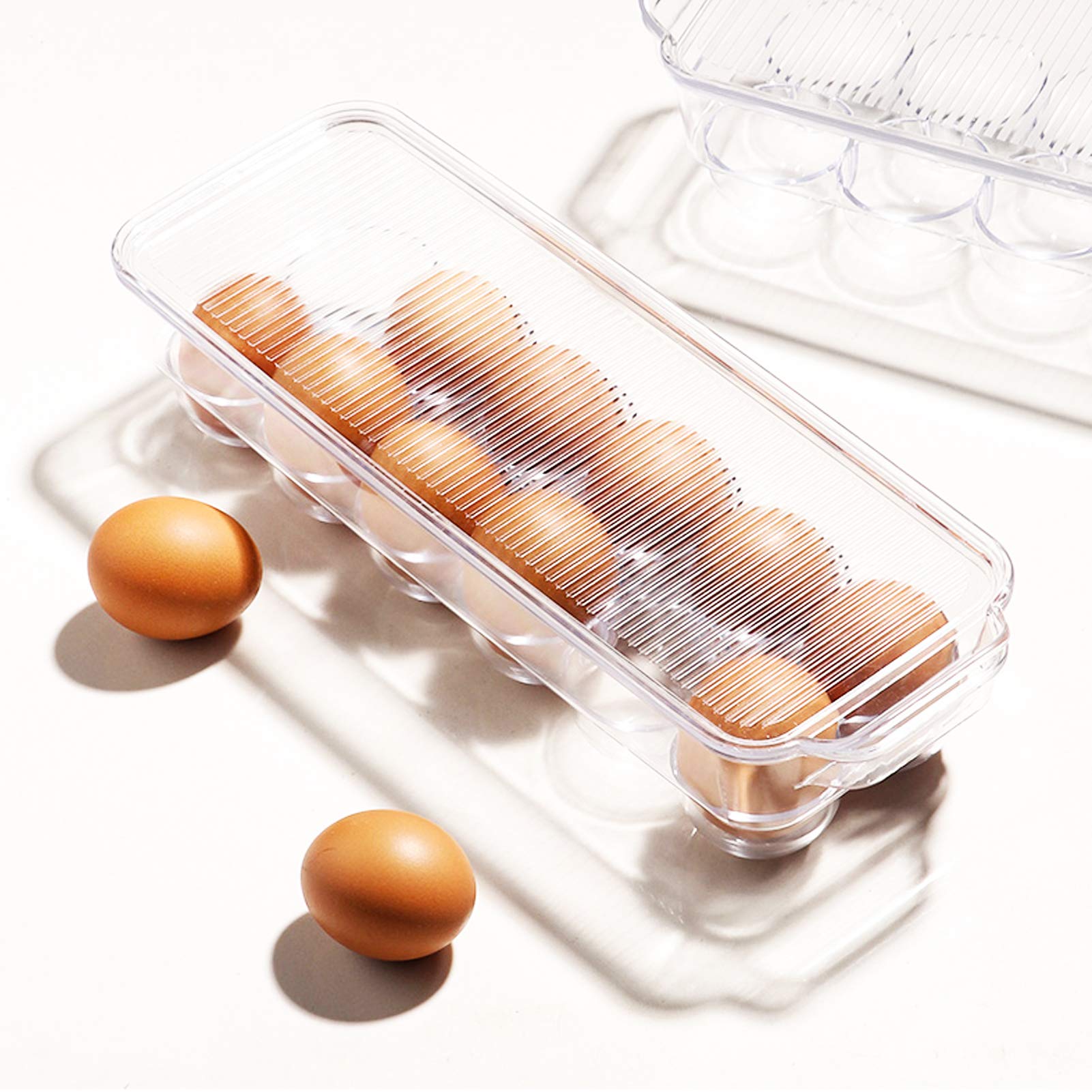 Aazon.co: Egg Container For Refrigerator, 2 Layer Rolling Egg Holder