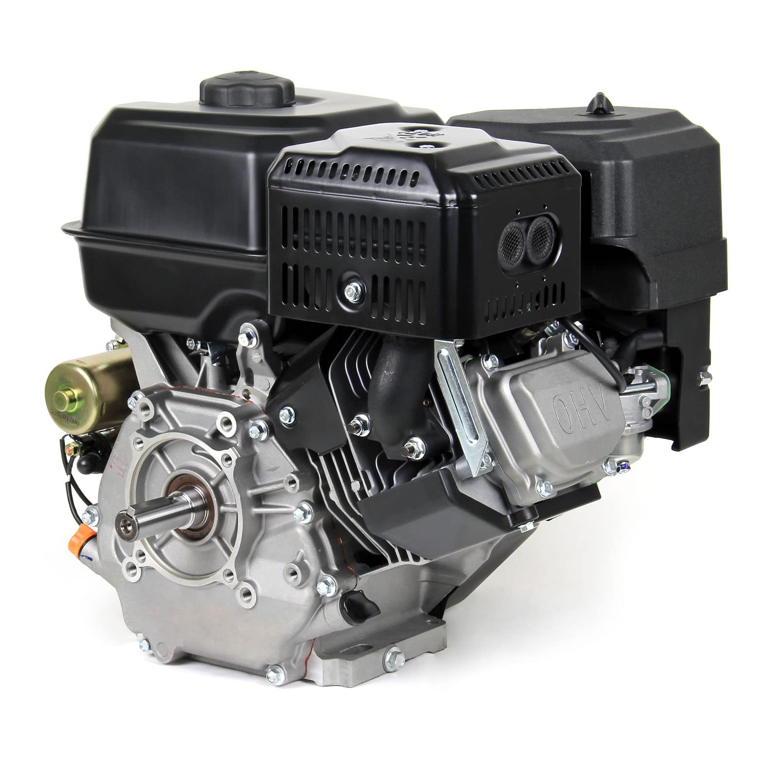 LIFAN KP460E E-Start Benzinmotor mit 16,3 PS Einzylinder für Rüttelplatten und Baumaschinen, luftgekühlter 4-Takt Motor mit 25 mm Kurbelwelle, OHV-Ventilsteuerung & 459 cc Hubraum