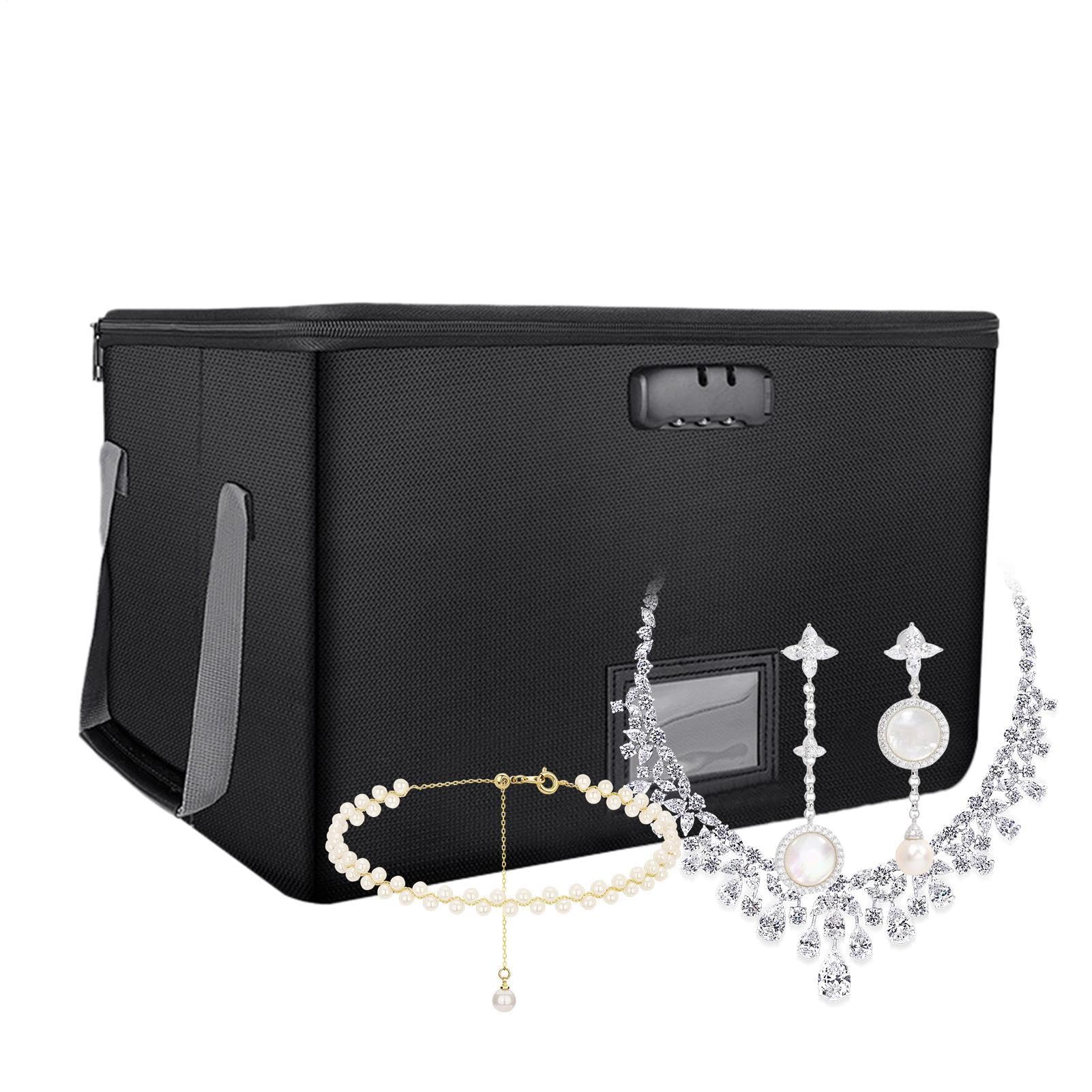 Wasserdichte sichere Box Locking File Box | Feuerbeständige | Dokumentenorganisatorgehäuse | Durable versiegelten Lagerbehälter mit Griff | Großes tragbares Archivierungssystem für Rechts