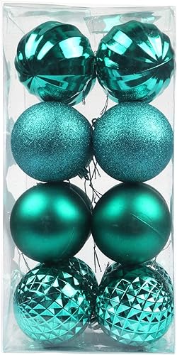 Miniatura 57 de YYCRAFT Adornos de bola de Navidad de 34 quilates de 1.2 pulgadas para árbol de Navidad, decoraciones de Navidad, ganchos inastillables incluidos