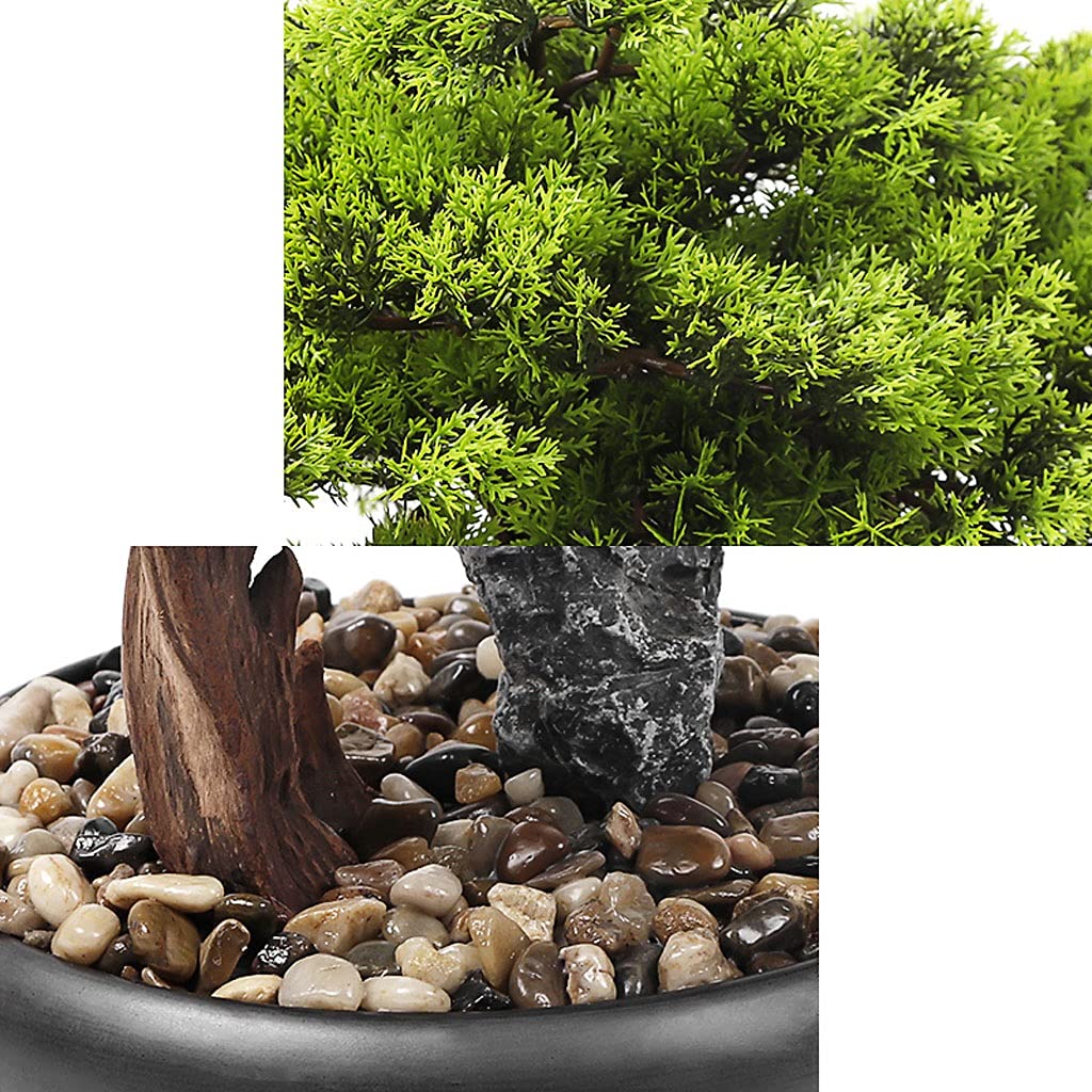 HASMI Schreibtisch deko Neue chinesische Desktop Dekorationen Welcome Kiefer Bonsai Grüne Pflanzen Dekorationen Wohnzimmer Desktop Zubehör Decoración del hogar