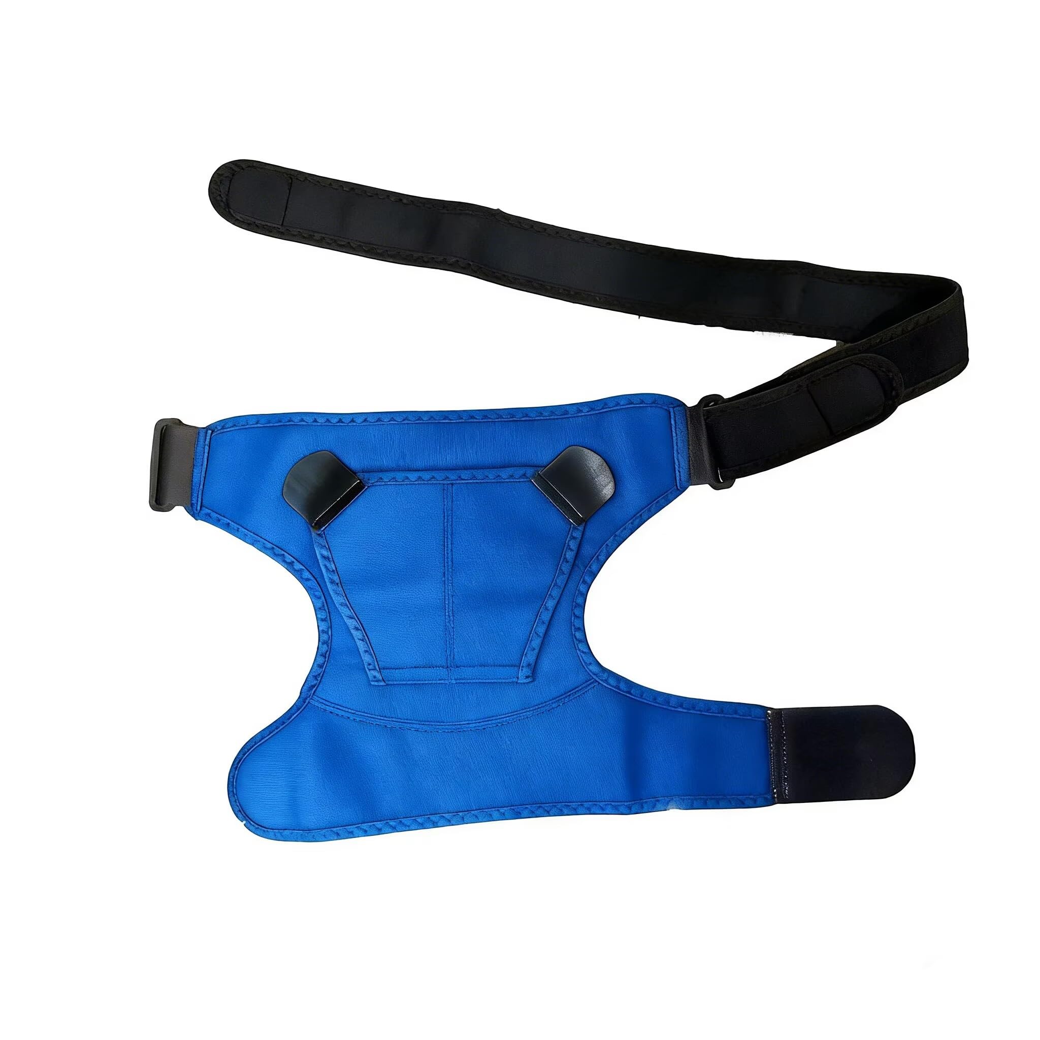 Suppor d'épaule, Attelle Épaule à Bandage Réglable,Épaulière ajustable support, Confortable et Légère, Idéal pour Usage Quotidien et Sport, pour Hommes & Femmes, Attelle de Gauche ou Droite（bleu）