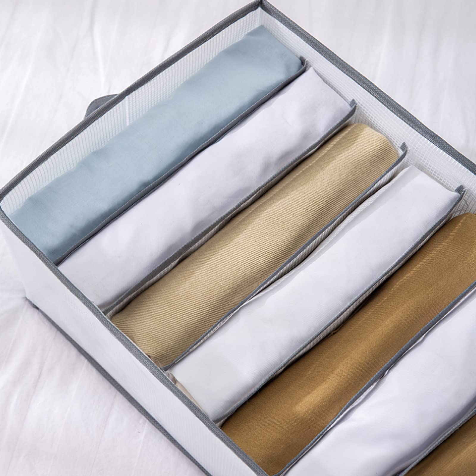 Mamowla Organiseurs de Vêtements à Tiroirs, Armoire Pliable 12 Cellules