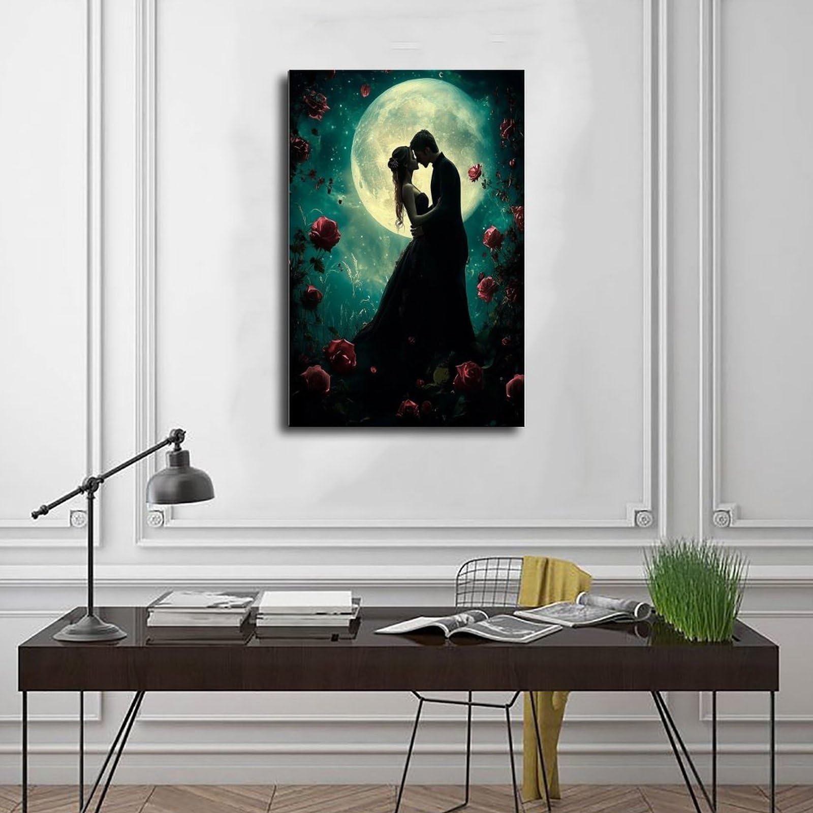 MGHDGD Dark Romance Art, Dark Academia Poster, Leinwandposter, Wandkunst, Dekordruck, Bild Gemälde für Wohnzimmer, Schlafzimmer, Dekoration, 50 x 75 cm