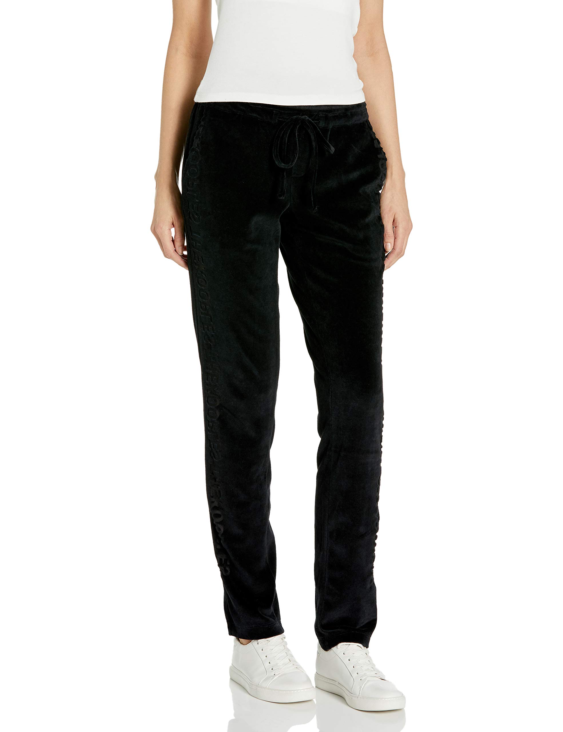 The Koopleswomens Velvet Joggers with Logo on Side Sweatpants