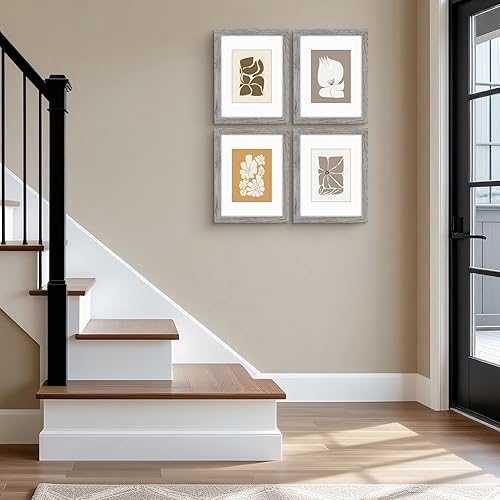 Vista 225 de Frametory, Los marcos de 16 x 20 pulgadas muestran imágenes de 11 x 14 pulgadas con paspartú o fotos de 16 x 20 pulgadas sin paspartú, vidrio Plata