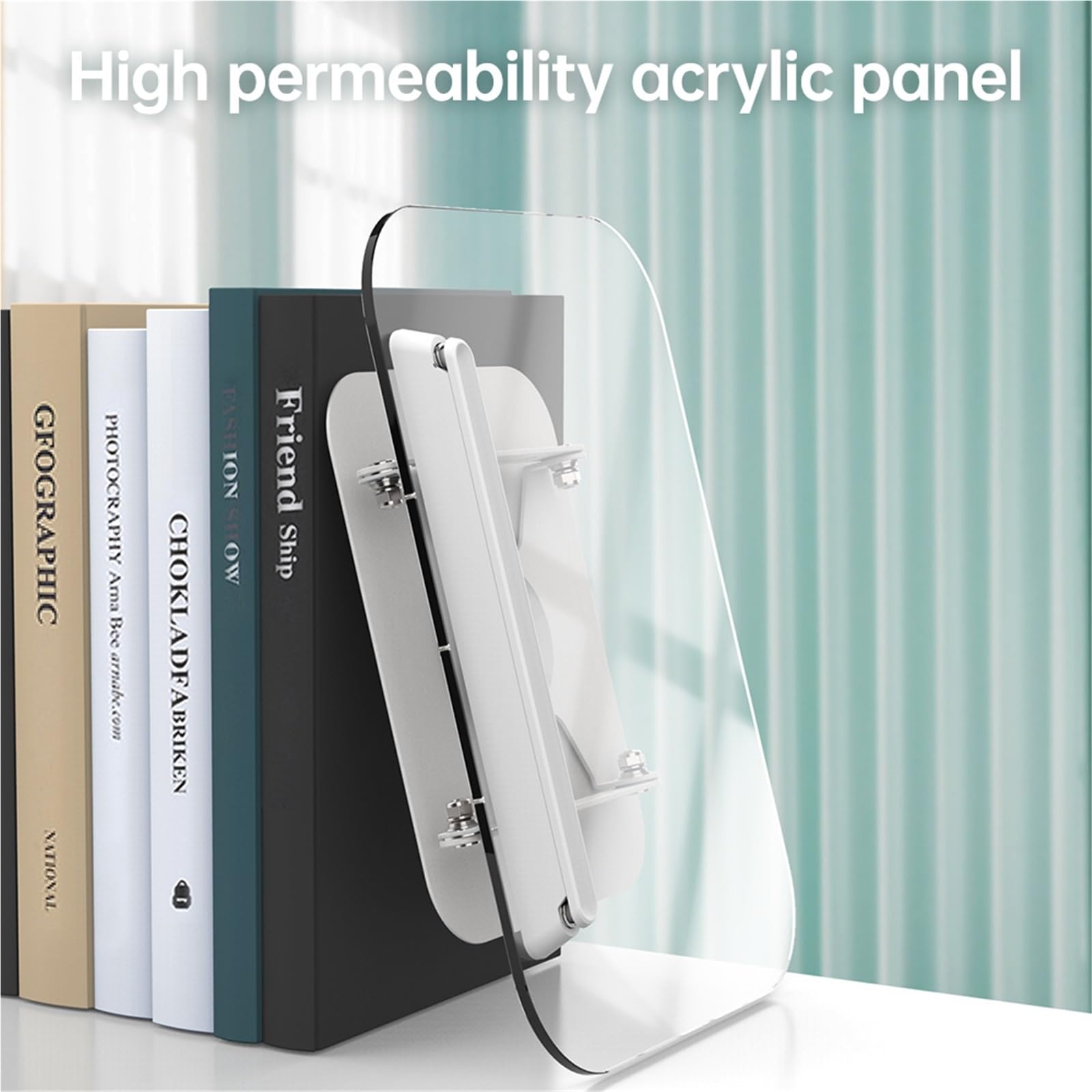 Atril Para Libros Soporte giratorio for libros de escritorio con Clips página Panel transparente soporte plegable y ajustable en ángulo para para escritorio